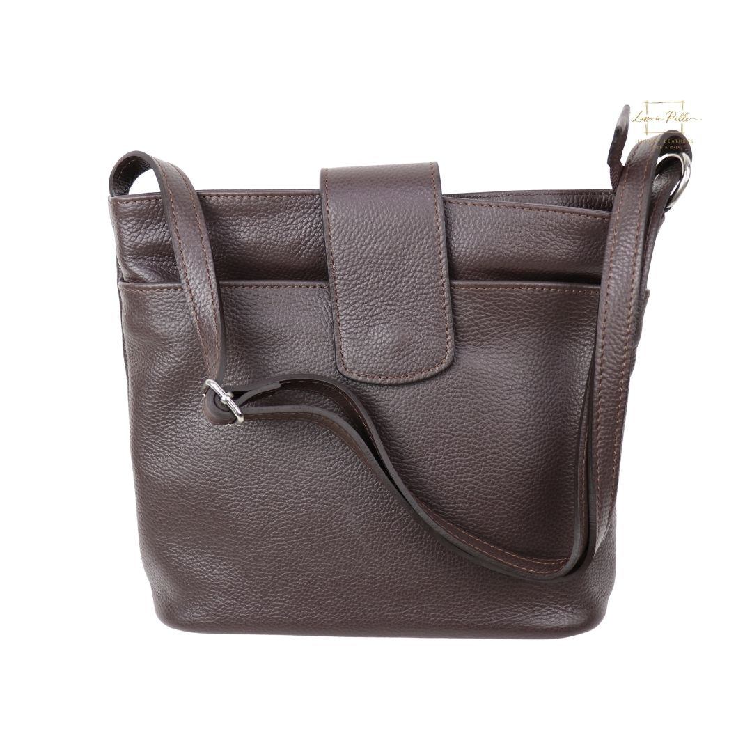 Italian Leather Shoulder/Crossbody Bag with Adjustable Straps