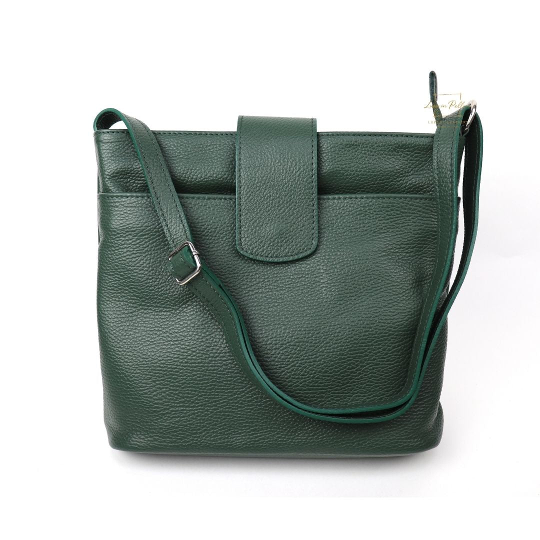 Italian Leather Shoulder/Crossbody Bag with Adjustable Straps