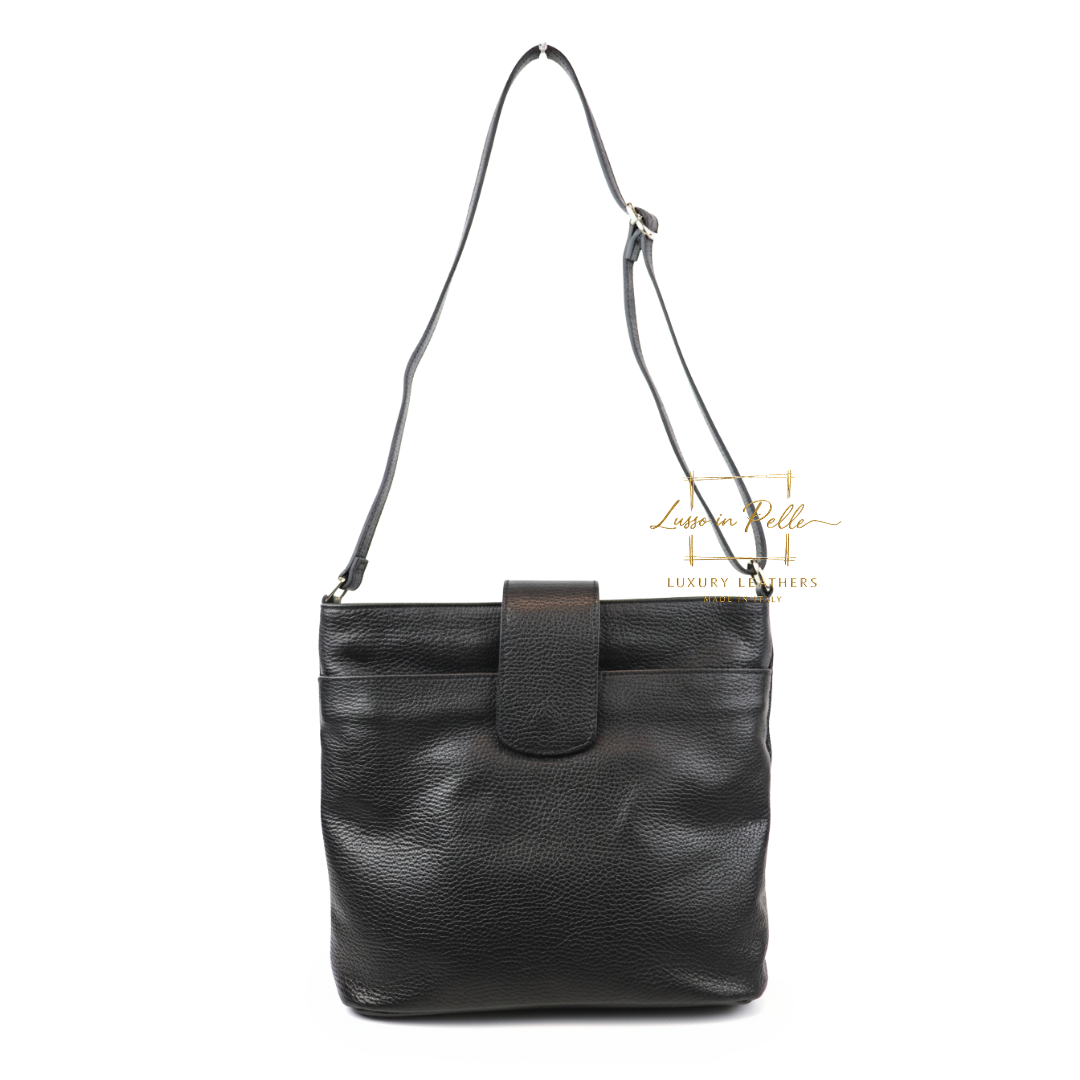 Italian Leather Shoulder/Crossbody Bag with Adjustable Straps