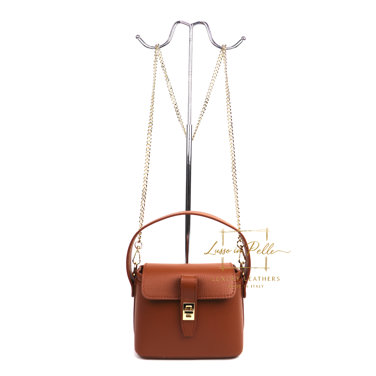 Small Top Handle Crossbody Bag – Genuine Italian Leather