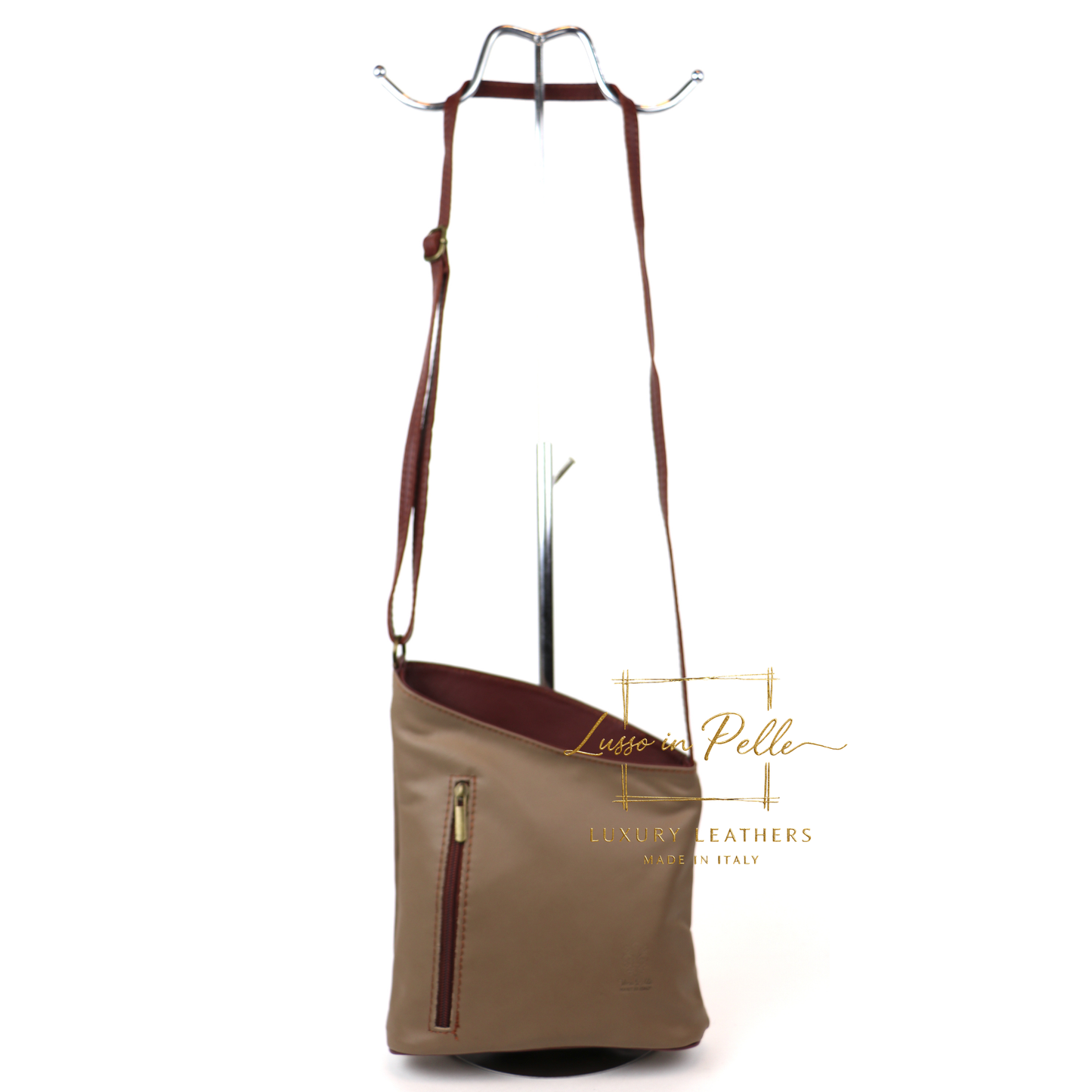 Genuine Soft Italian Leather Crossbody Messenger Handbag