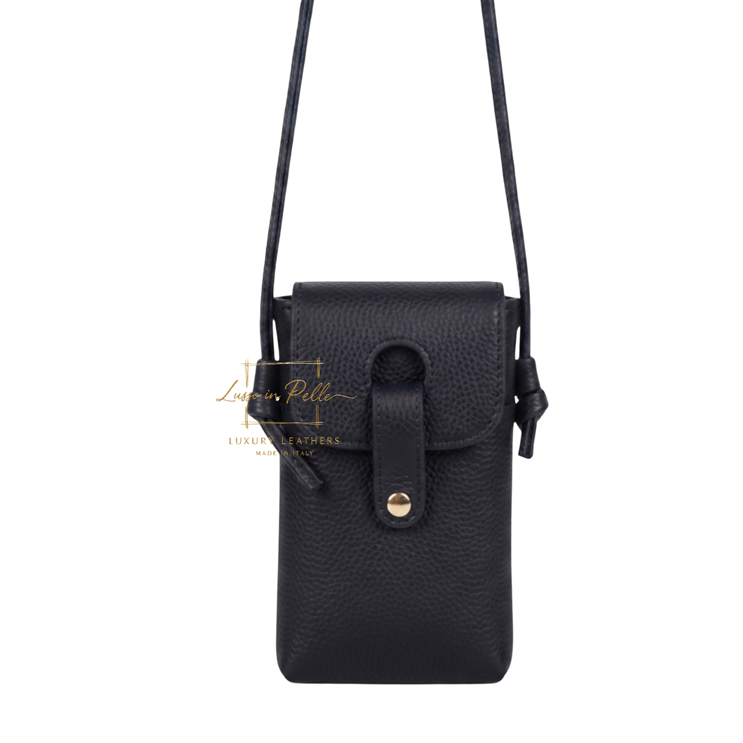 Genuine Leather Compact Phone Crossbody Bag