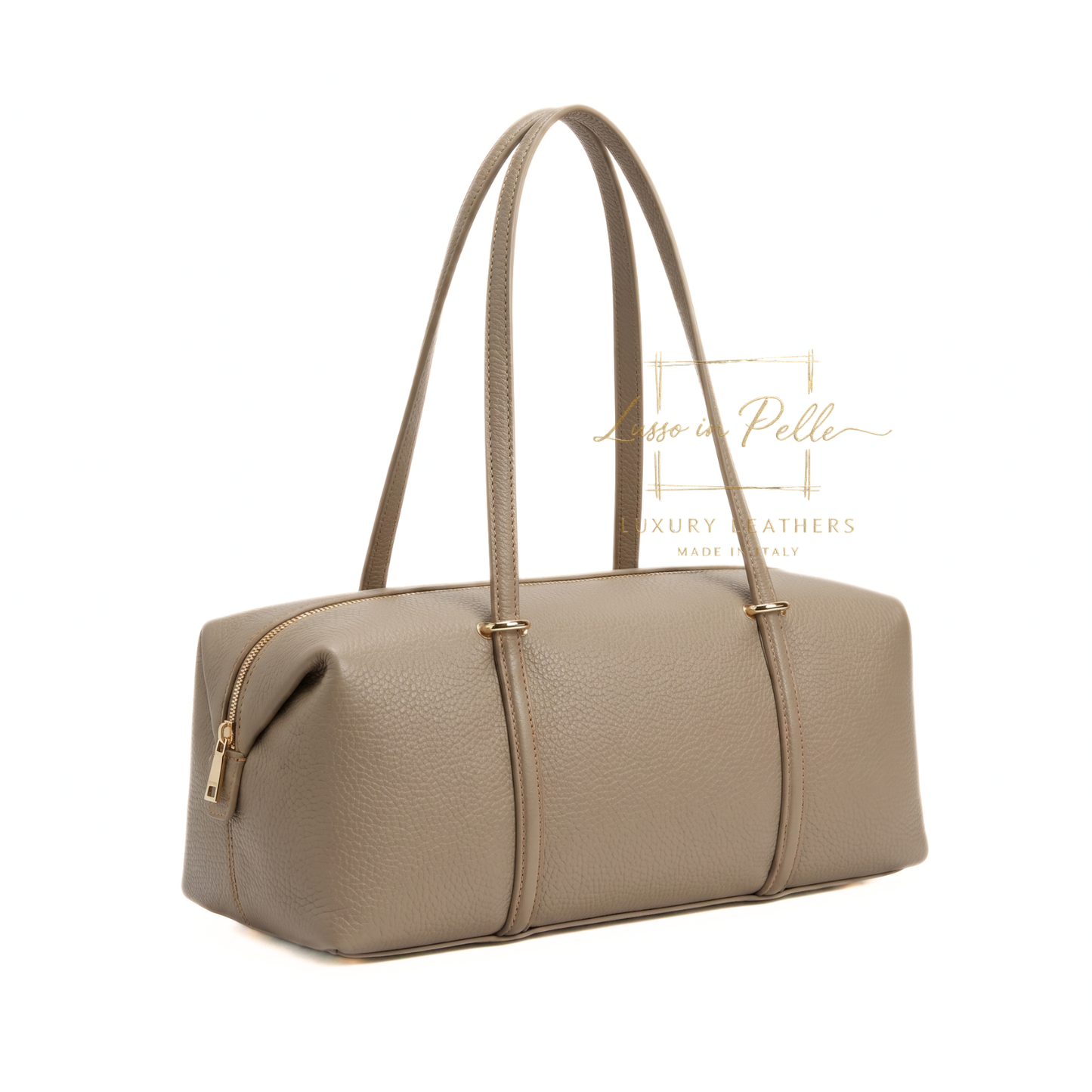 Small Genuine Leather East-West Shoulder Bag