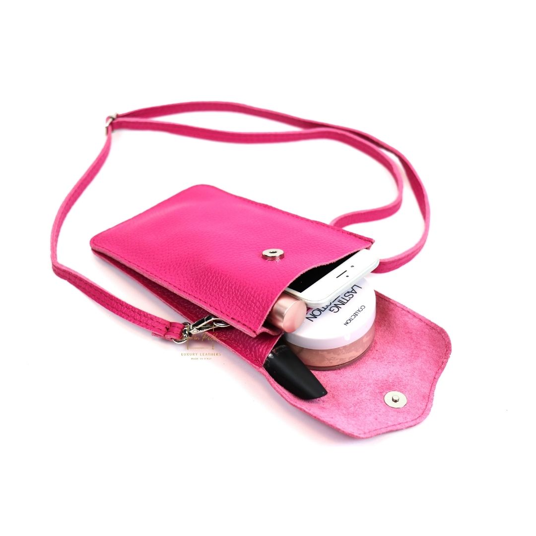 Minimalist Genuine Leather Crossbody Phone Bag