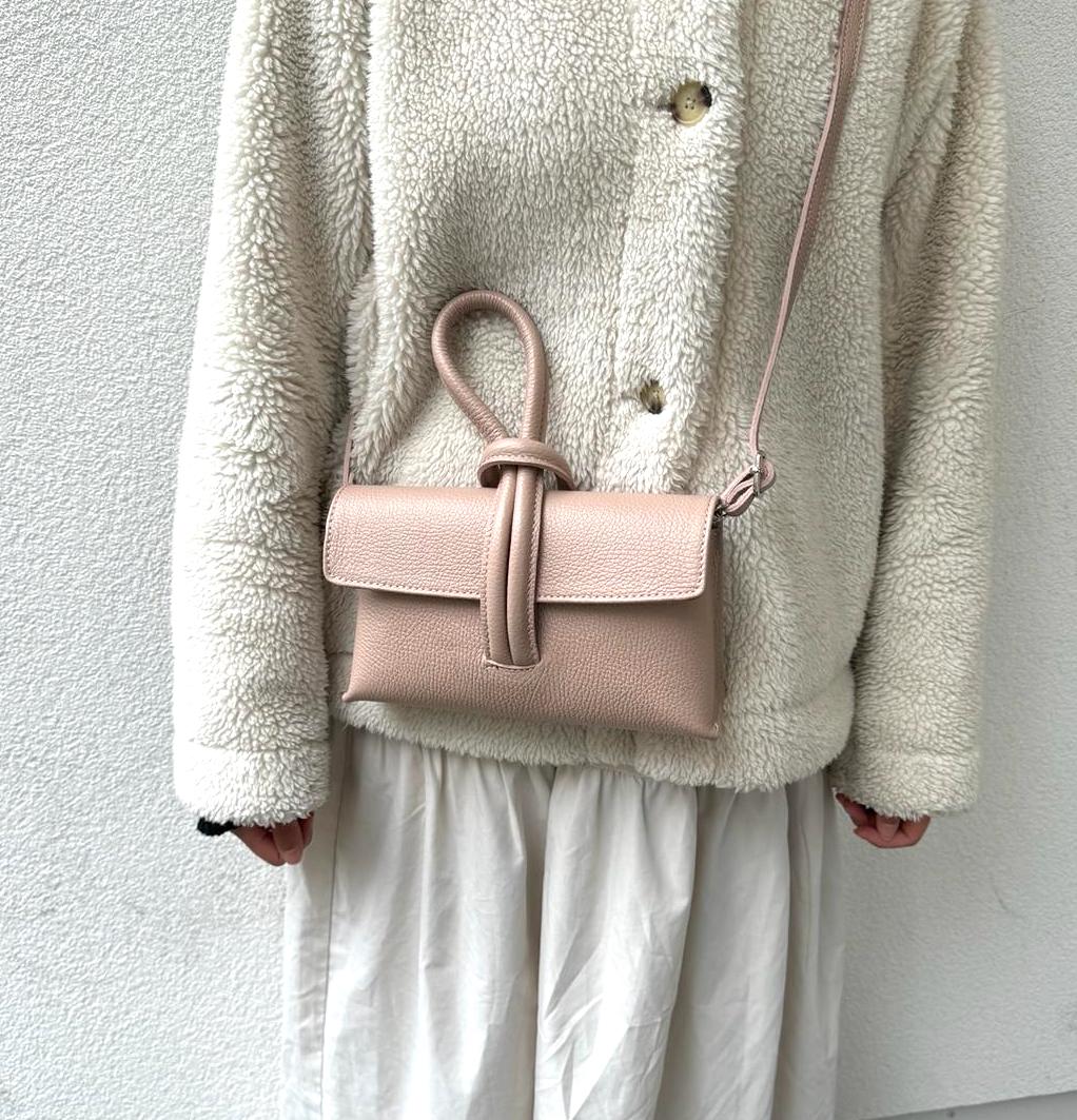 Versatile Leather Bag with Adjustable Detachable Strap - Wrist Bag - Clutch Bag