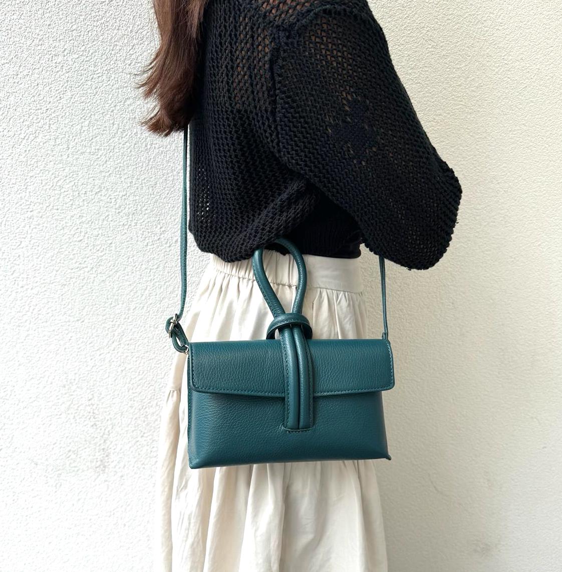 Versatile Leather Bag with Adjustable Detachable Strap - Wrist Bag - Clutch Bag