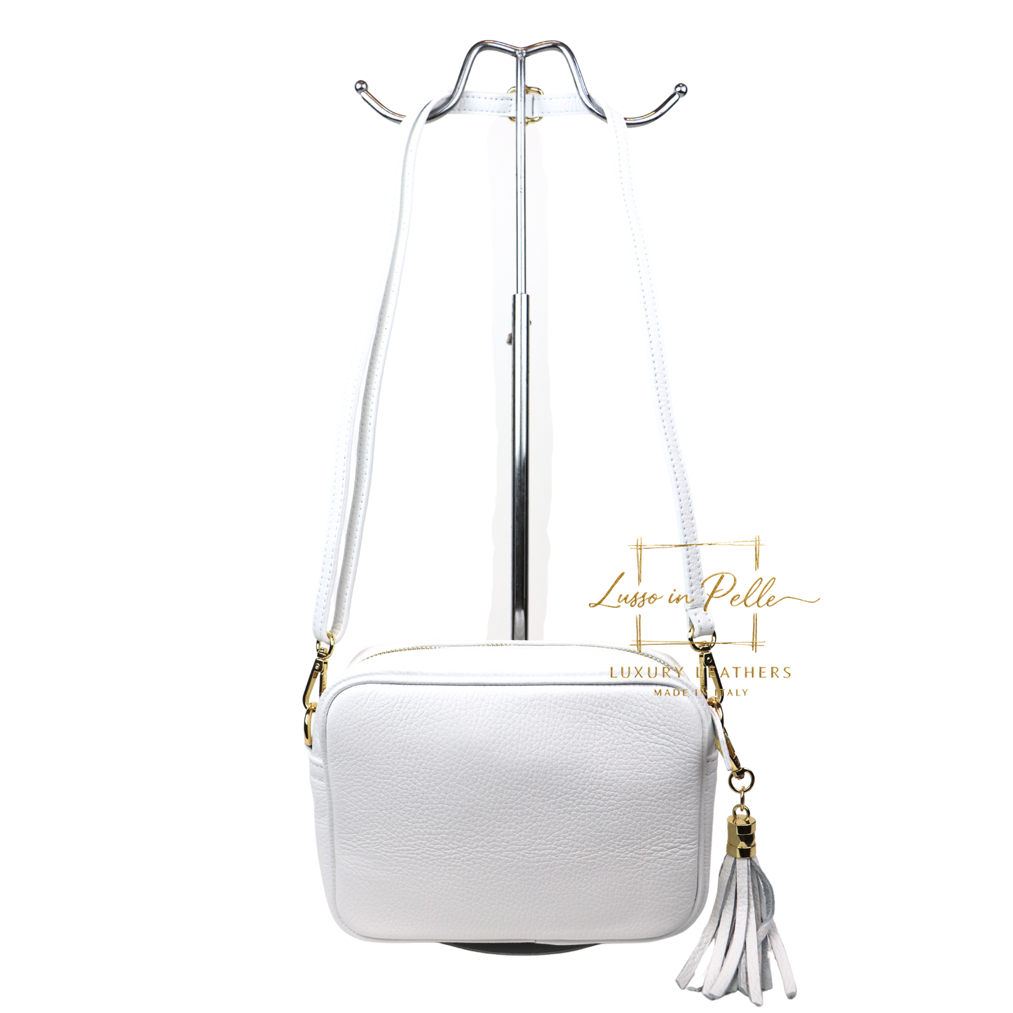 Sierra Genuine Italian Pebbled Leather Box Handbag