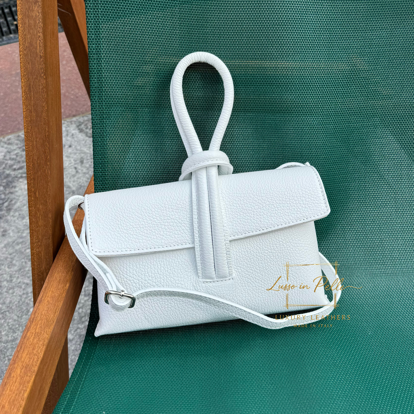 Rose Italian Leather Versatile Leather Bag - Wrist Bag - Clutch Bag