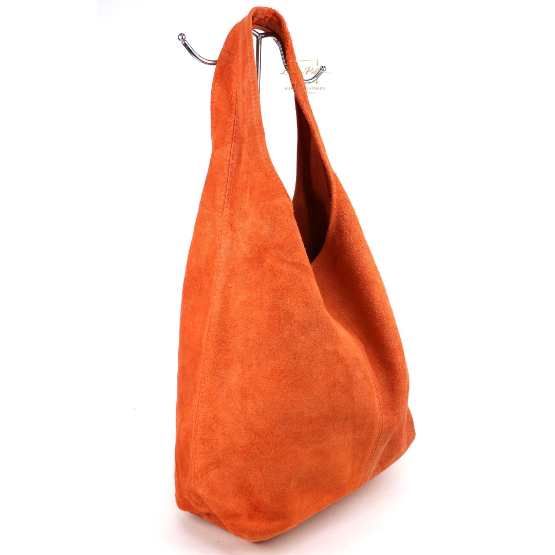 Cali Genuine Suede Hobo Slouchy Shoulder Bag