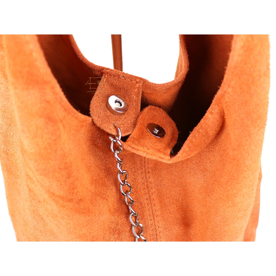Cali Genuine Suede Hobo Slouchy Shoulder Bag