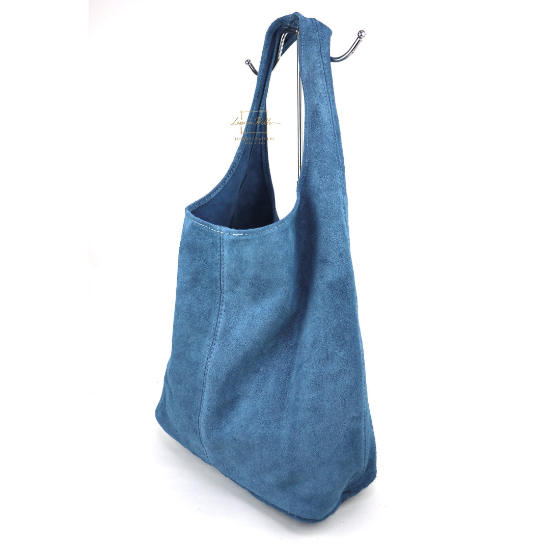 Cali Genuine Suede Hobo Slouchy Shoulder Bag