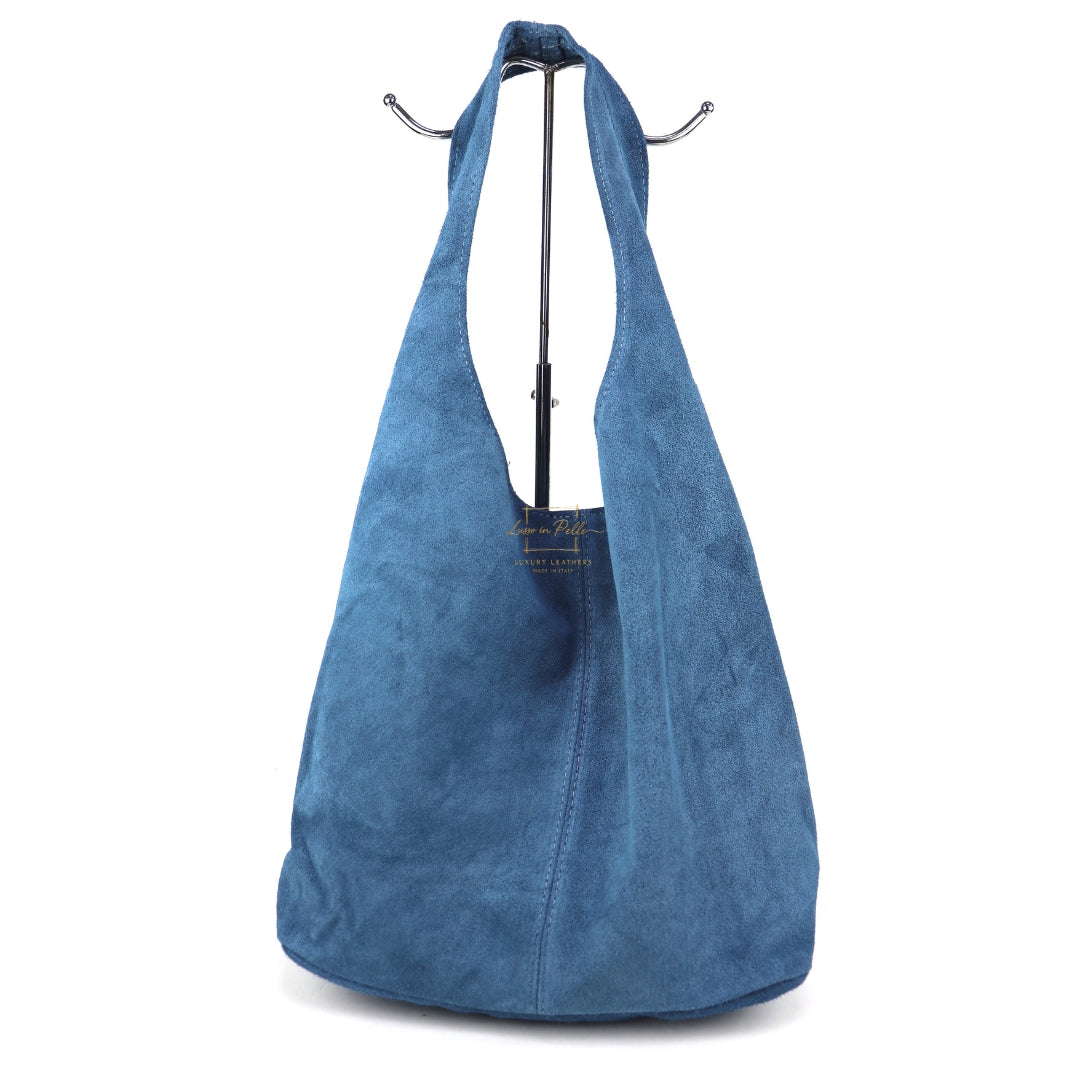 Cali Genuine Suede Hobo Slouchy Shoulder Bag