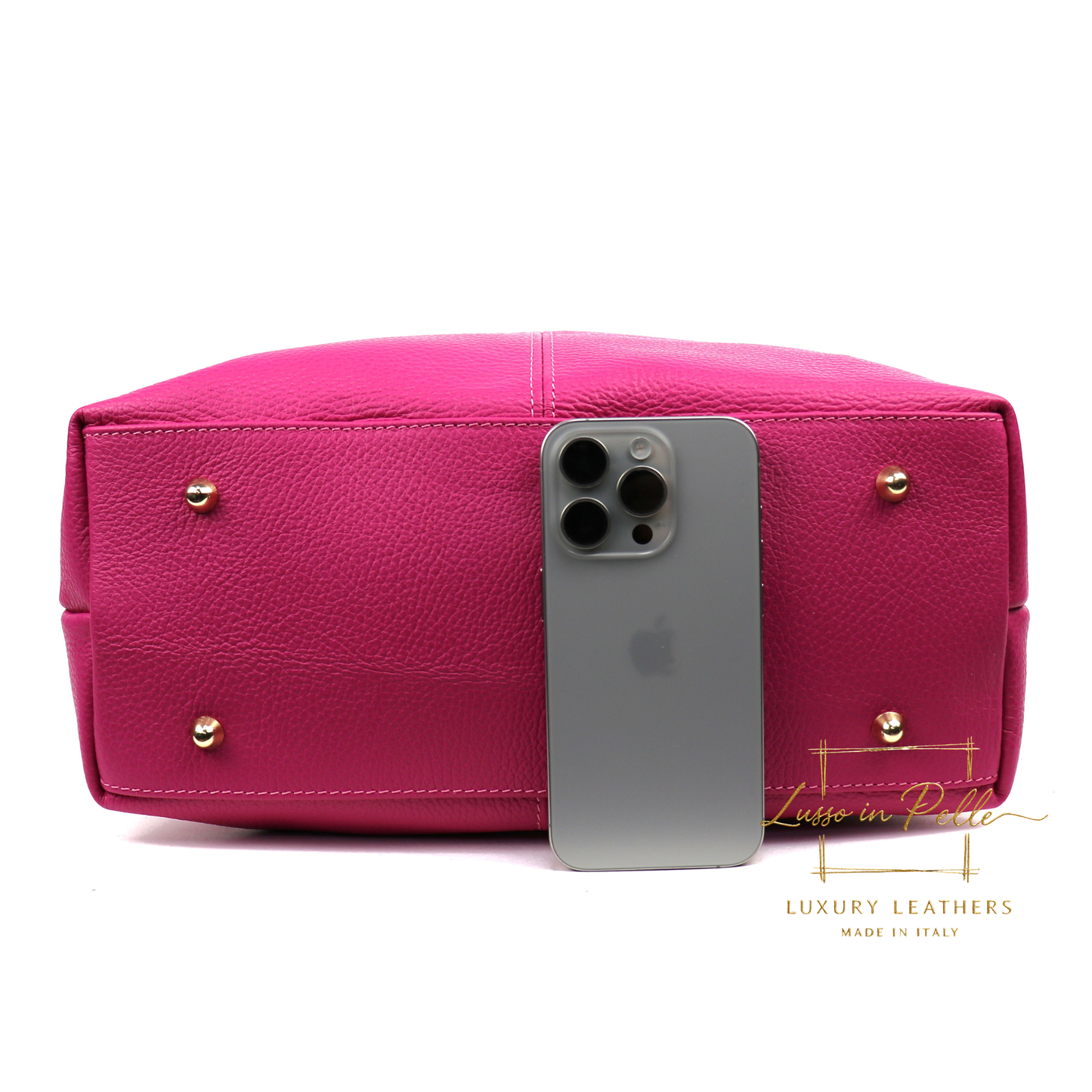 Structured Shoulder Bag with Gold Hardware