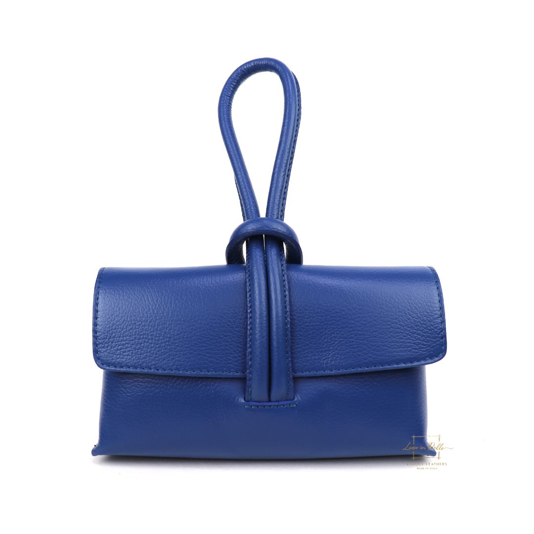 Rose Italian Leather Handbag with Detachable Straps