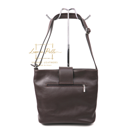 Italian Leather Shoulder/Crossbody Bag with Adjustable Straps