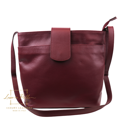 Italian Leather Shoulder/Crossbody Bag with Adjustable Straps