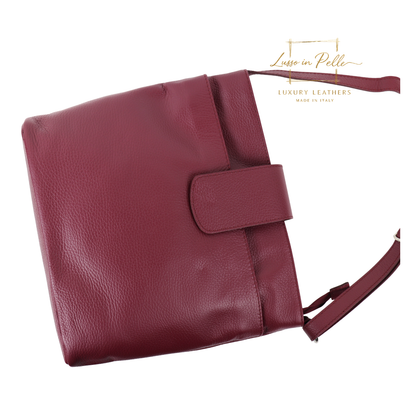 Italian Leather Shoulder/Crossbody Bag with Adjustable Straps