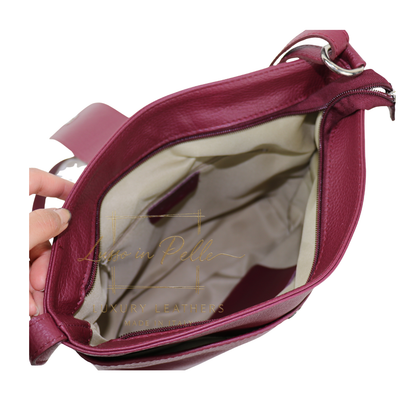 Italian Leather Shoulder/Crossbody Bag with Adjustable Straps