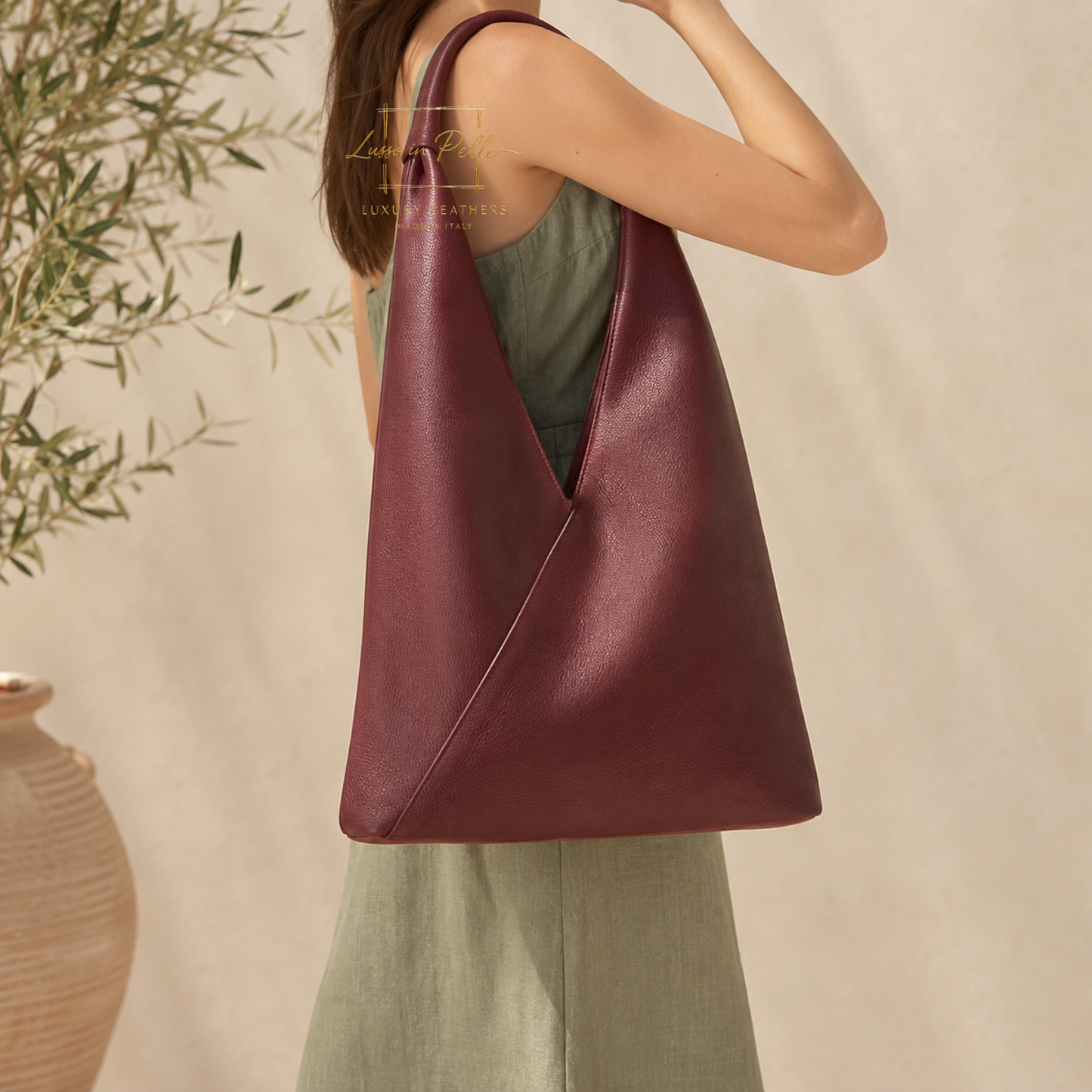 Genuine Leather Hobo Bag Everyday Practical Leather Tote Bag