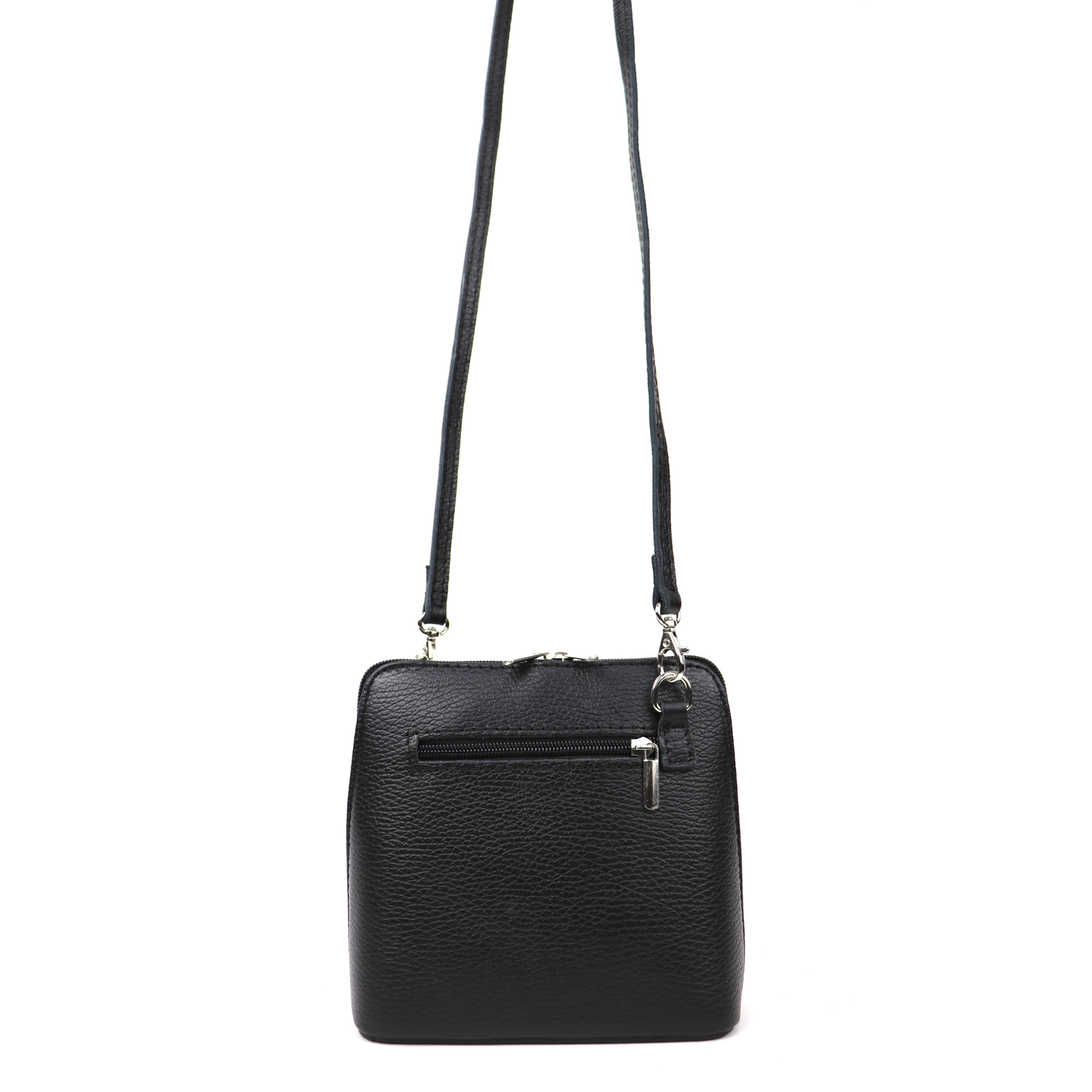 Ella Small Suede Front Grain Leather Handbag with Detachable Straps