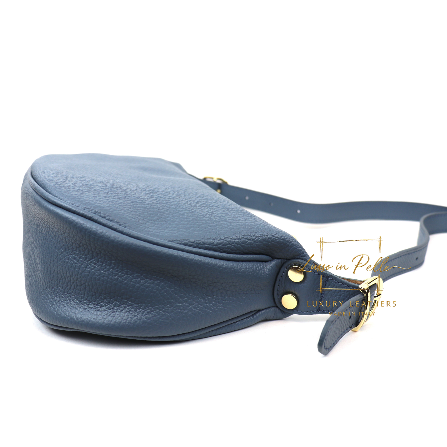 Half Moon Leather Crossbody Bag
