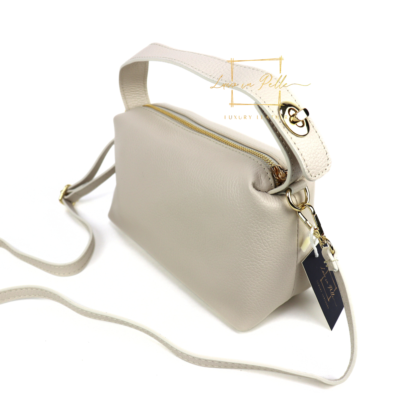 Top Handle Crossbody Leather Bad with Adjustable Detachable Straps