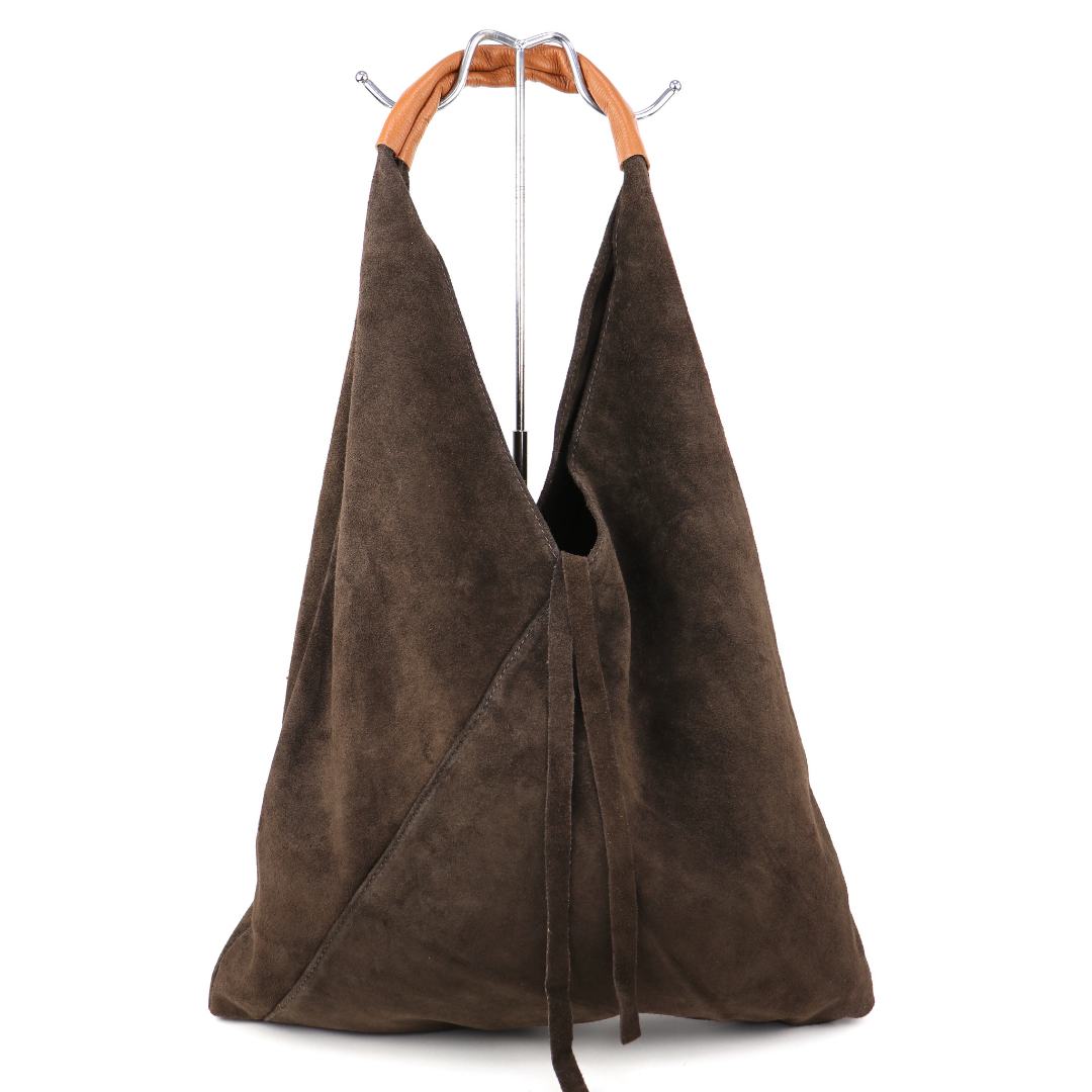 Large Genuine Italian Suede Tote Bag