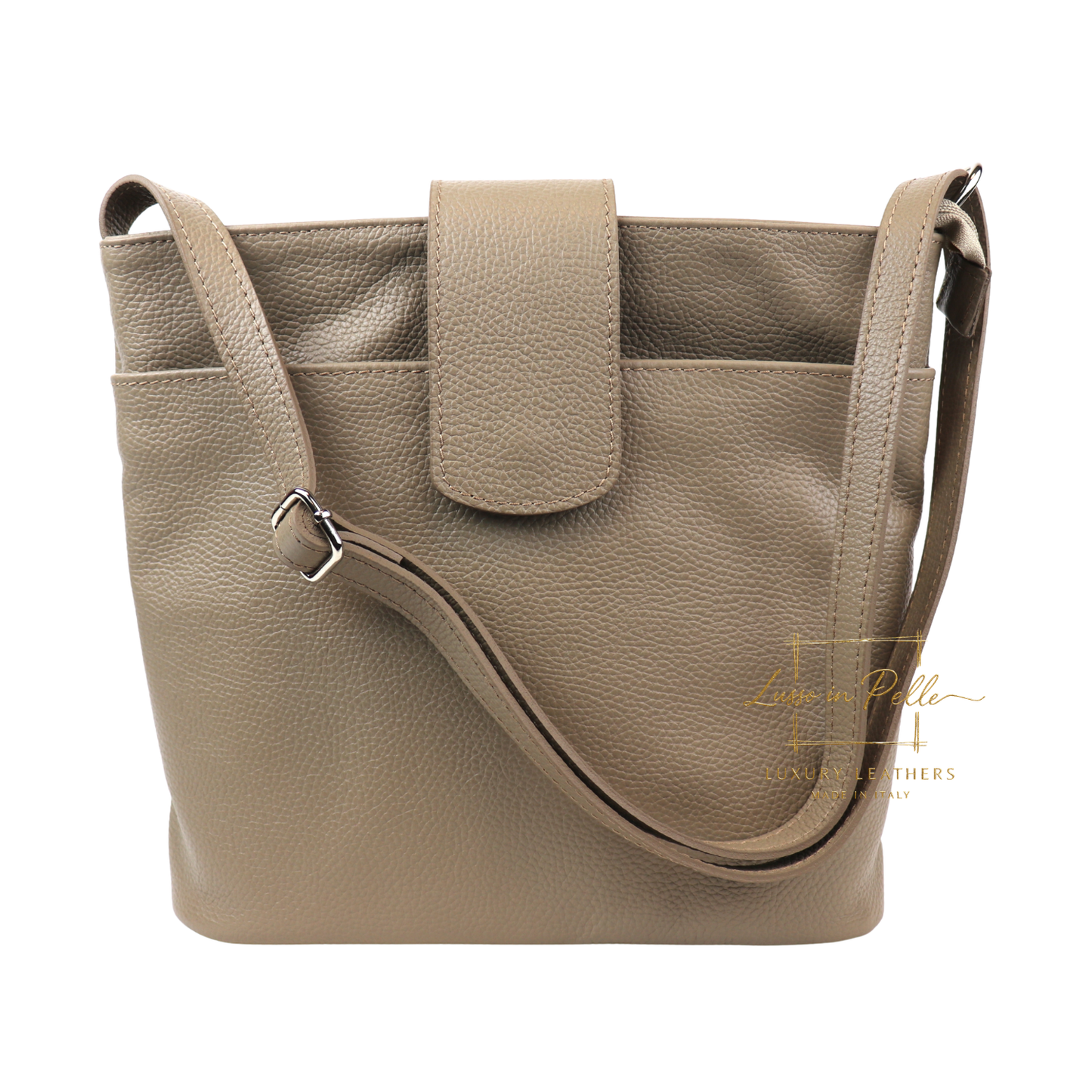 Italian Leather Shoulder/Crossbody Bag with Adjustable Straps