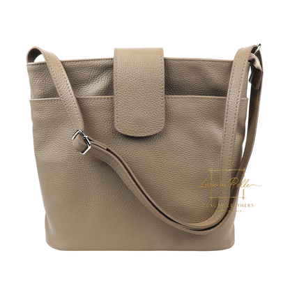 Italian Leather Shoulder/Crossbody Bag with Adjustable Straps