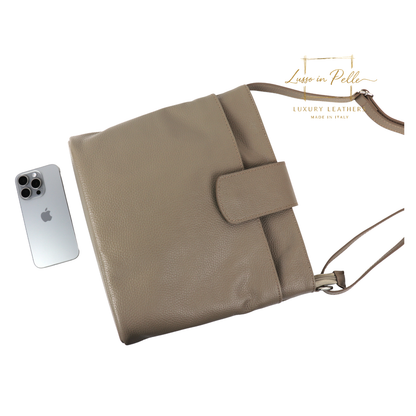 Italian Leather Shoulder/Crossbody Bag with Adjustable Straps