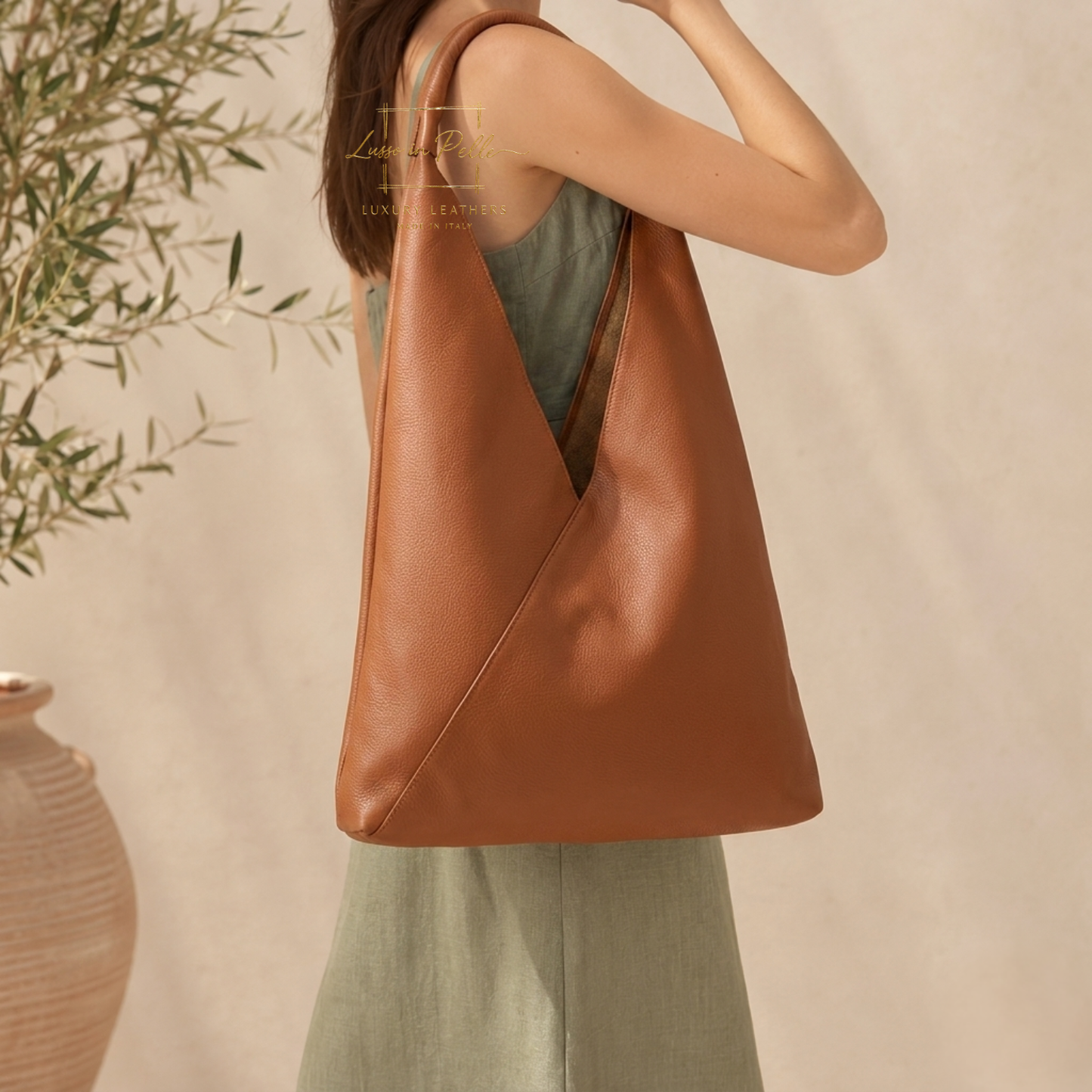 Genuine Leather Hobo Bag Everyday Practical Leather Tote Bag