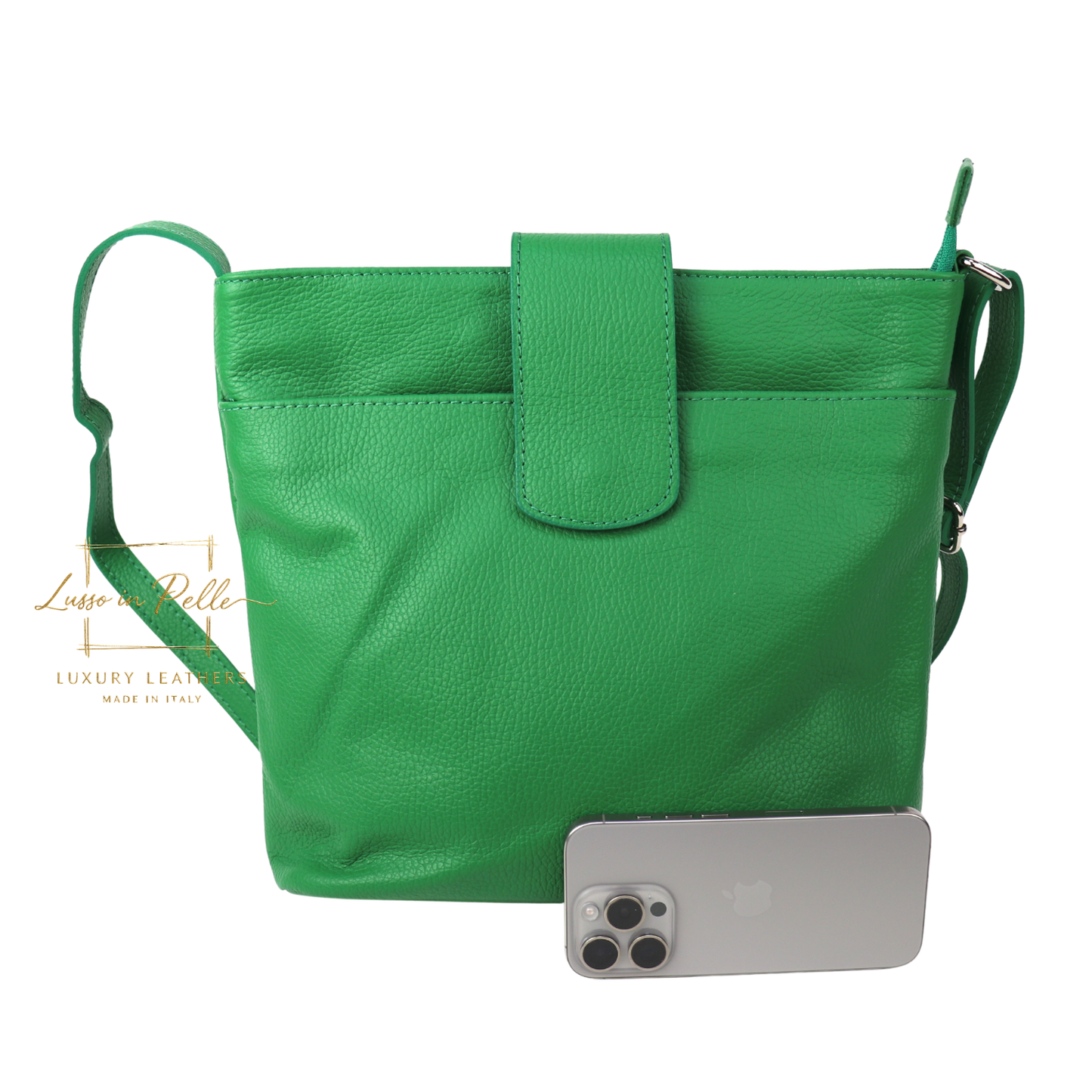 Italian Leather Shoulder/Crossbody Bag with Adjustable Straps