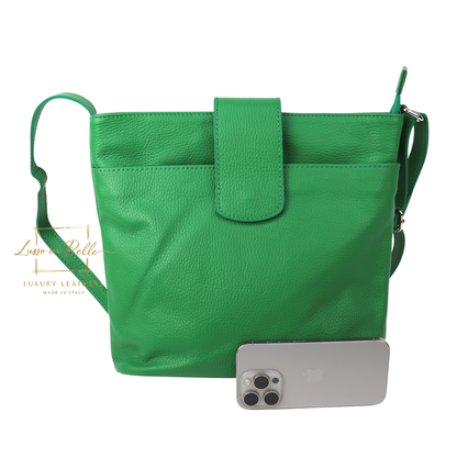 Italian Leather Shoulder/Crossbody Bag with Adjustable Straps