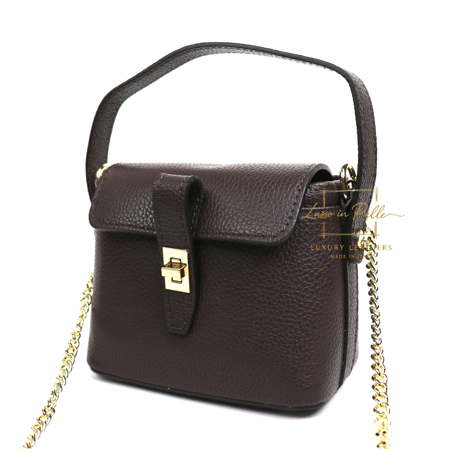 Small Top Handle Crossbody Bag – Genuine Italian Leather
