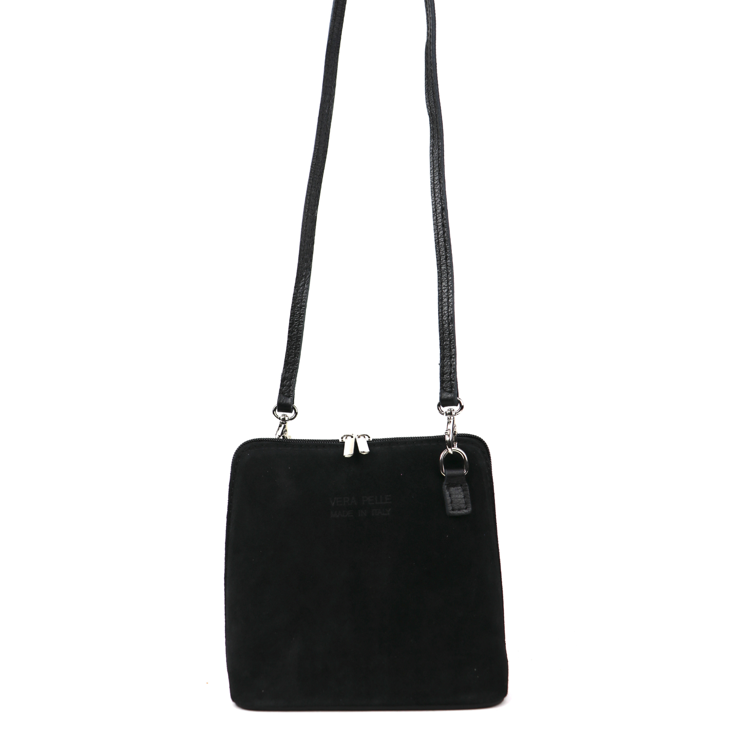 Ella Small Suede Front Grain Leather Handbag with Detachable Straps