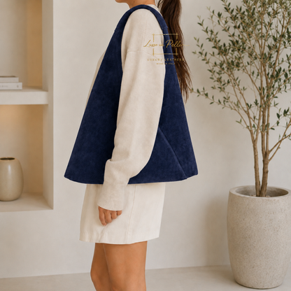 Genuine Suede Hobo Shoulder Bag with Matching Coin Pouch