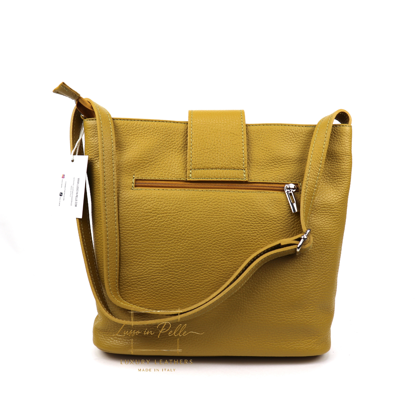 Italian Leather Shoulder/Crossbody Bag with Adjustable Straps