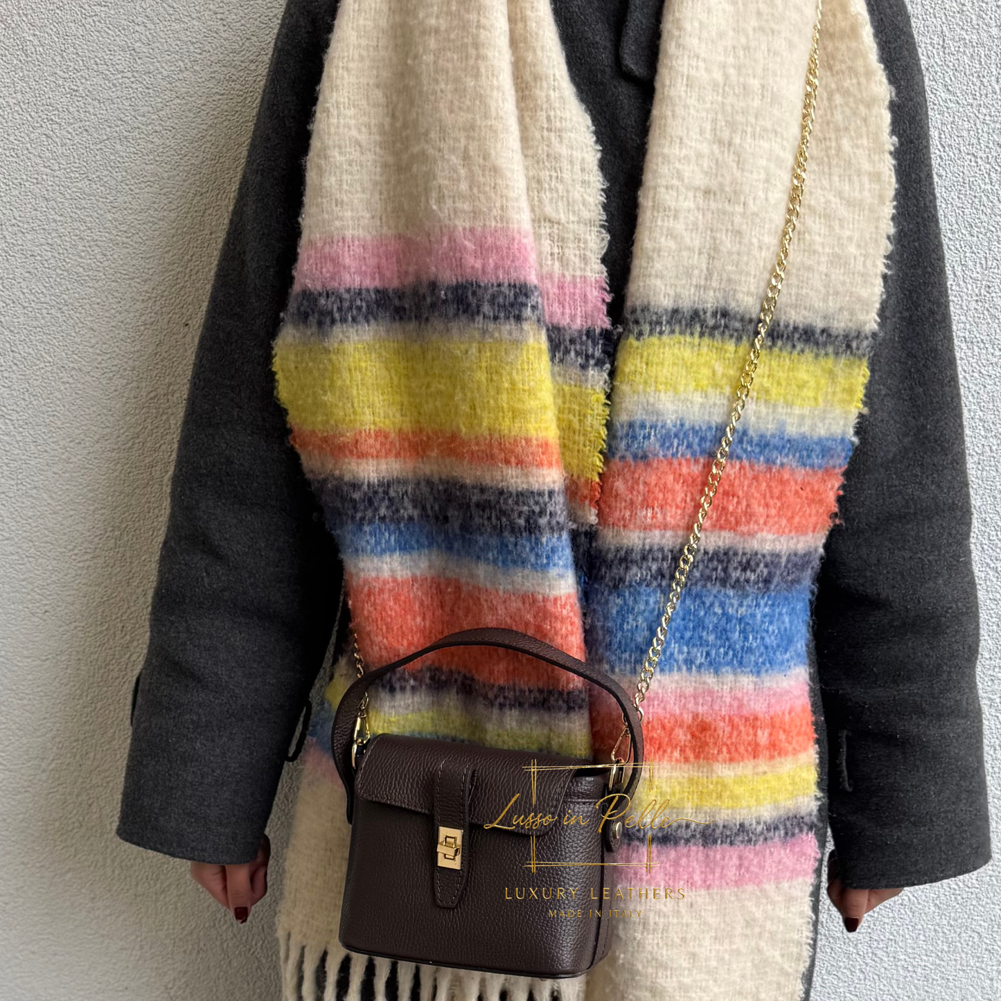 Small Top Handle Crossbody Bag – Genuine Italian Leather