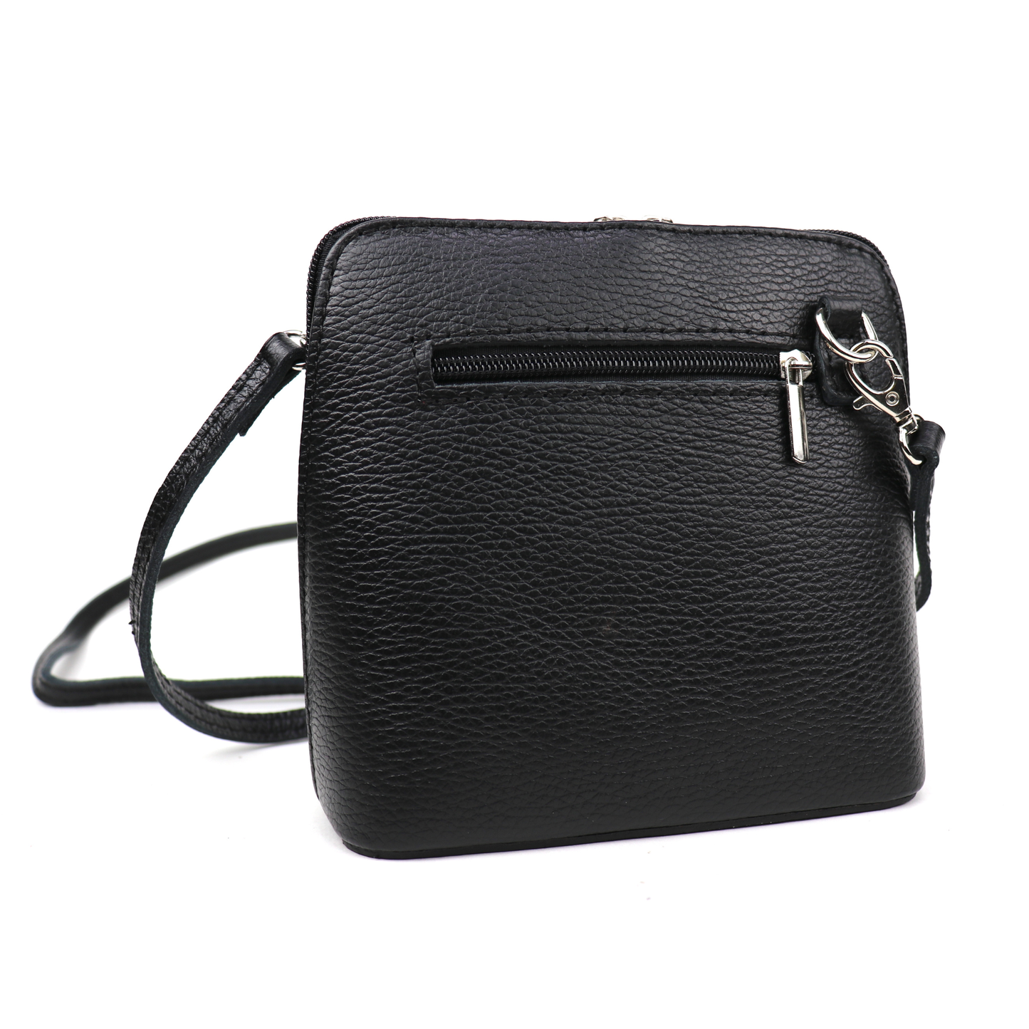 Ella Small Suede Front Grain Leather Handbag with Detachable Straps