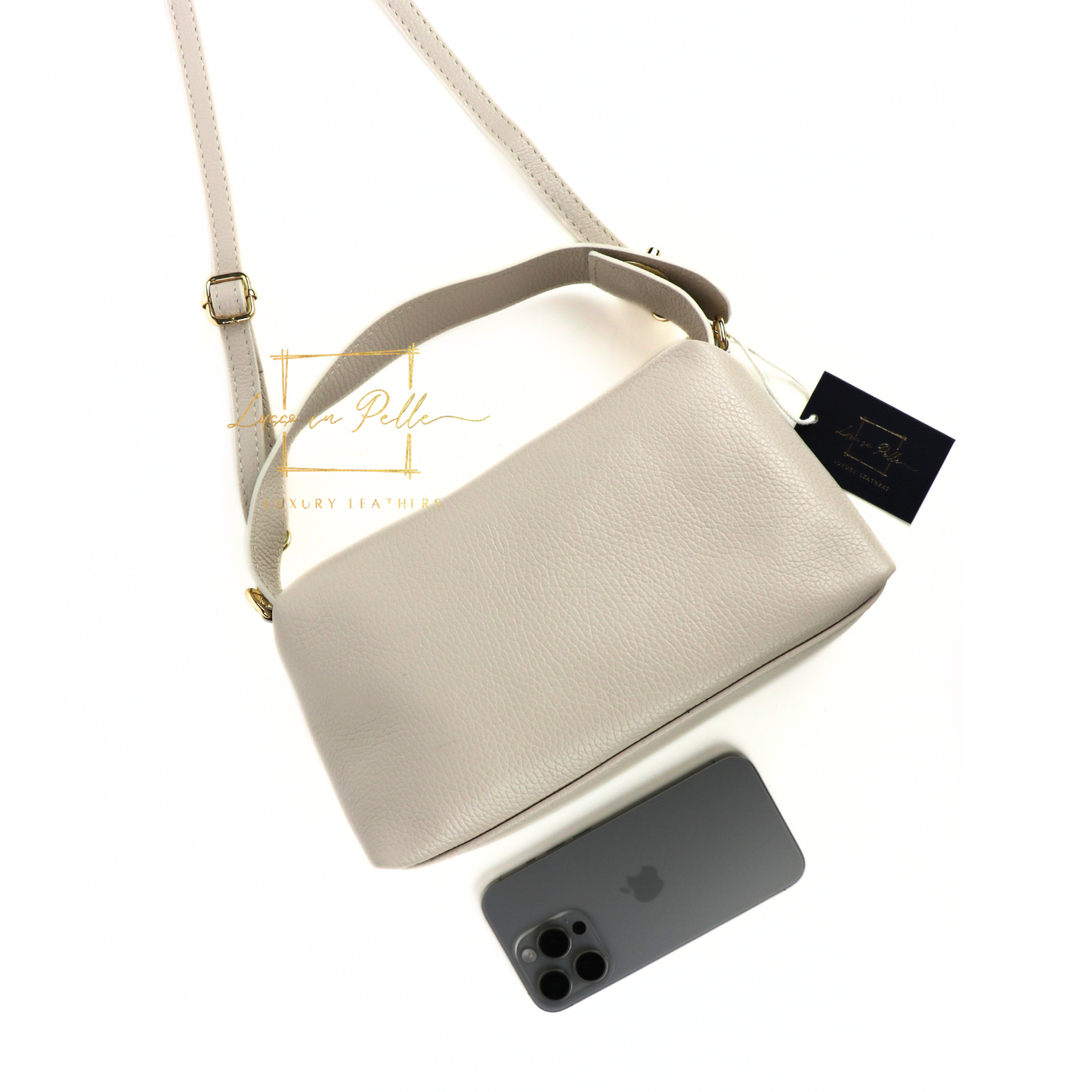 Top Handle Crossbody Leather Bad with Adjustable Detachable Straps