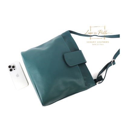 Italian Leather Shoulder/Crossbody Bag with Adjustable Straps
