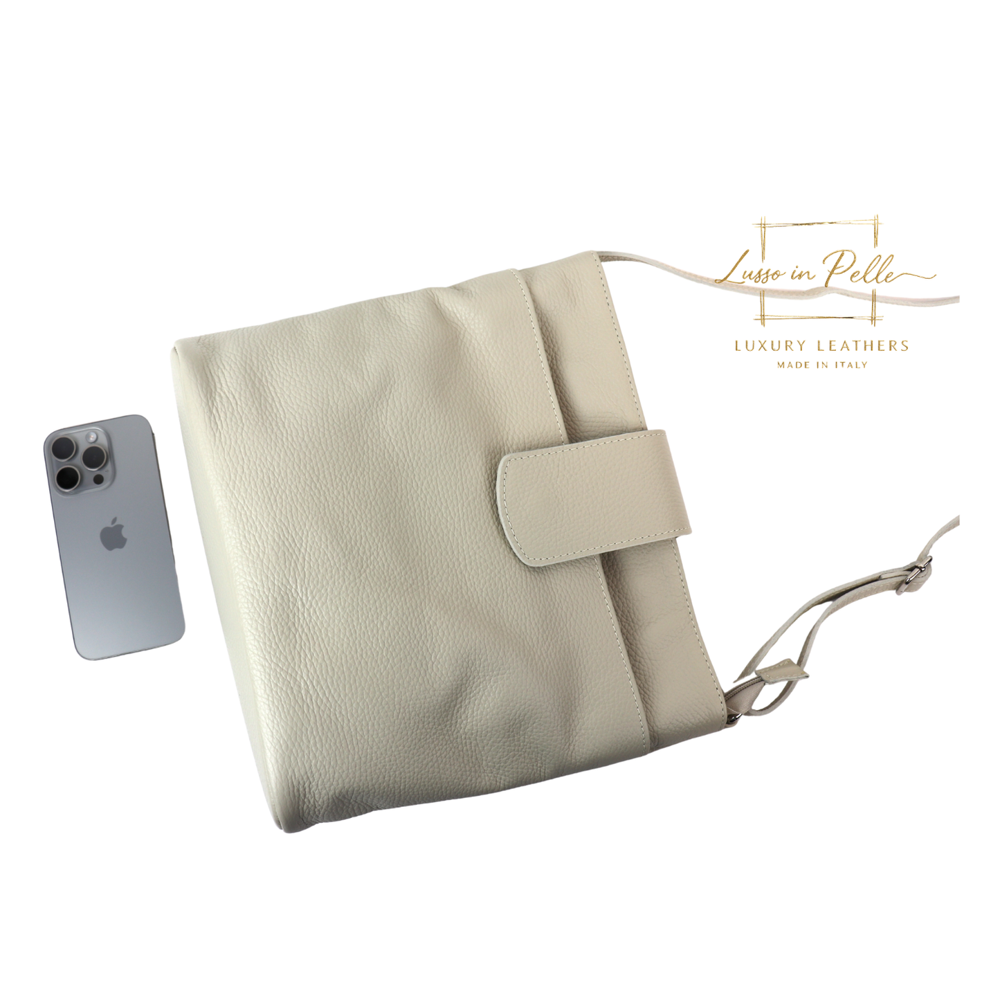 Italian Leather Shoulder/Crossbody Bag with Adjustable Straps
