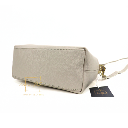 Top Handle Crossbody Leather Bad with Adjustable Detachable Straps