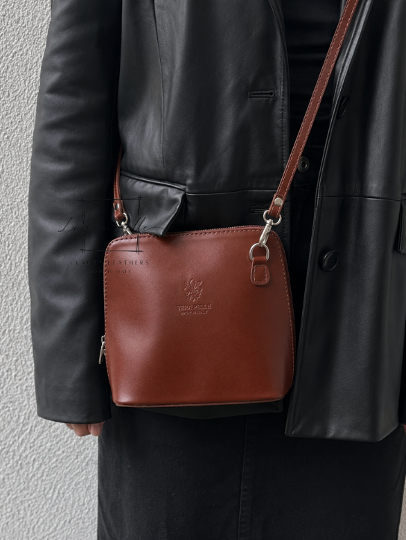 Ella Small Leather Crossbody Bag - Elegant Women's Handbag