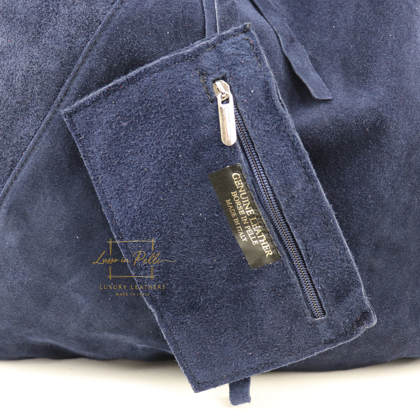 Large Genuine Italian Suede Tote Bag