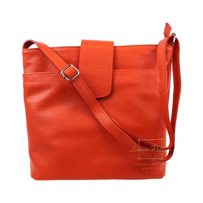 Italian Leather Shoulder/Crossbody Bag with Adjustable Straps