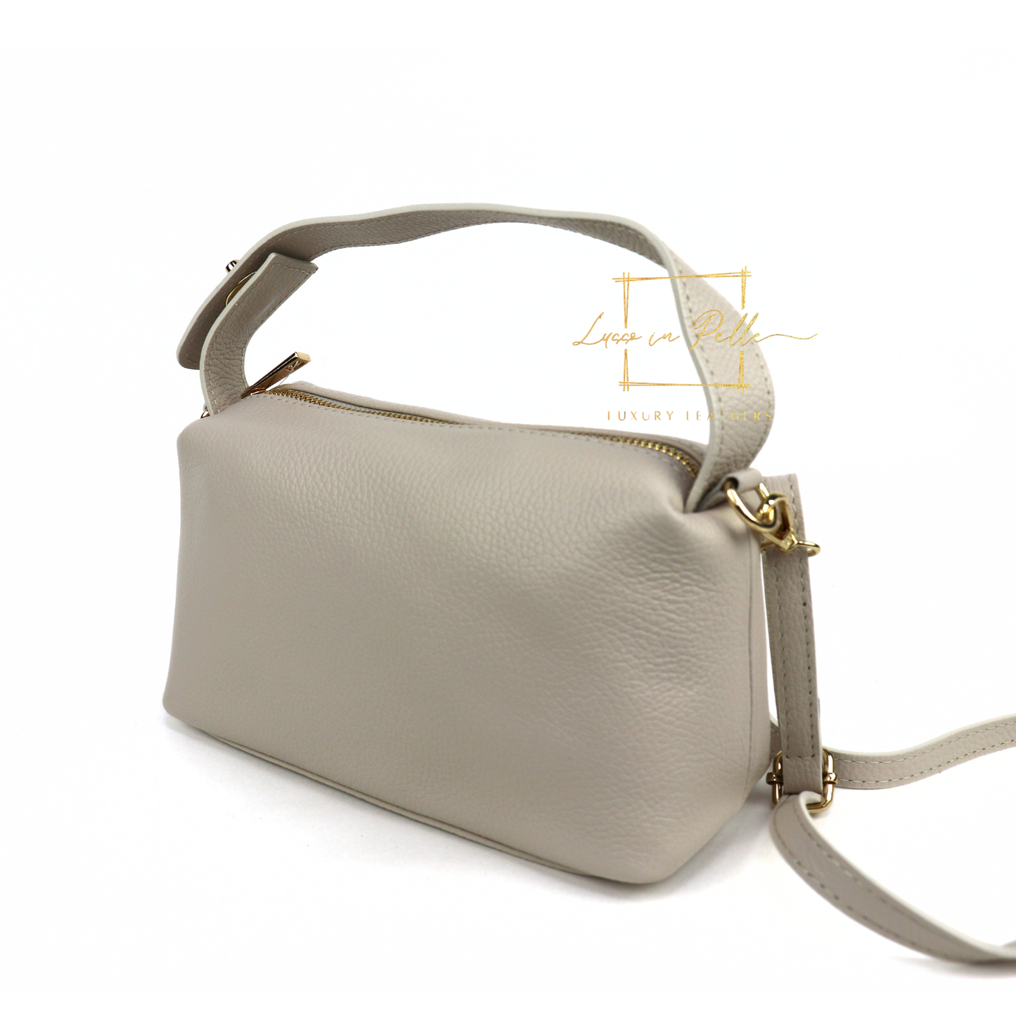 Top Handle Crossbody Leather Bad with Adjustable Detachable Straps