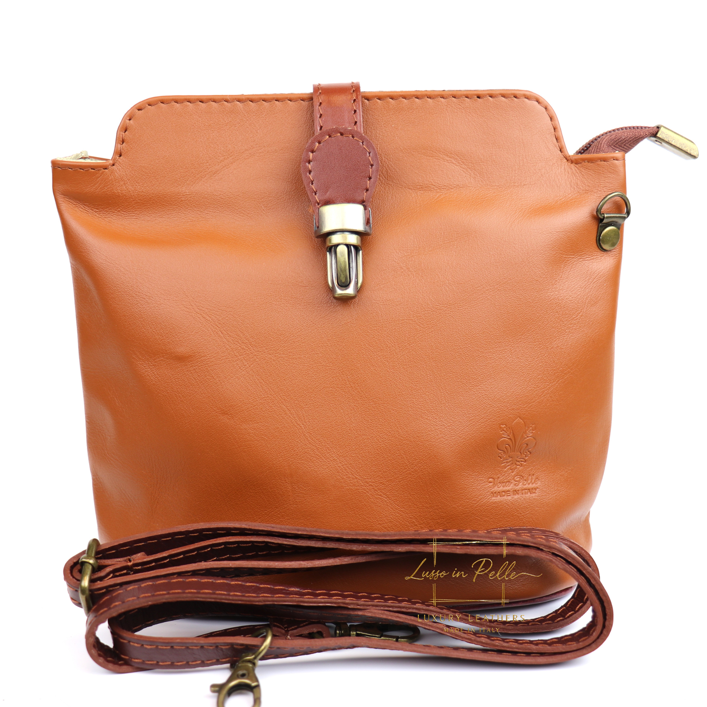 Vera Pelle Leather Crossbody Bag
