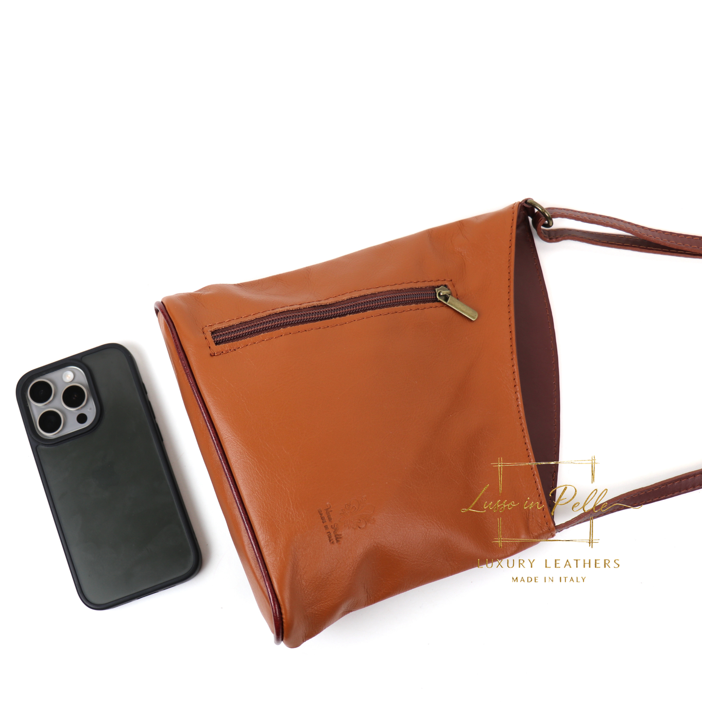 Genuine Soft Italian Leather Crossbody Messenger Handbag