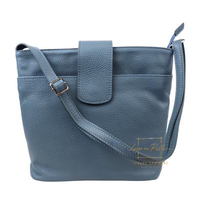 Italian Leather Shoulder/Crossbody Bag with Adjustable Straps